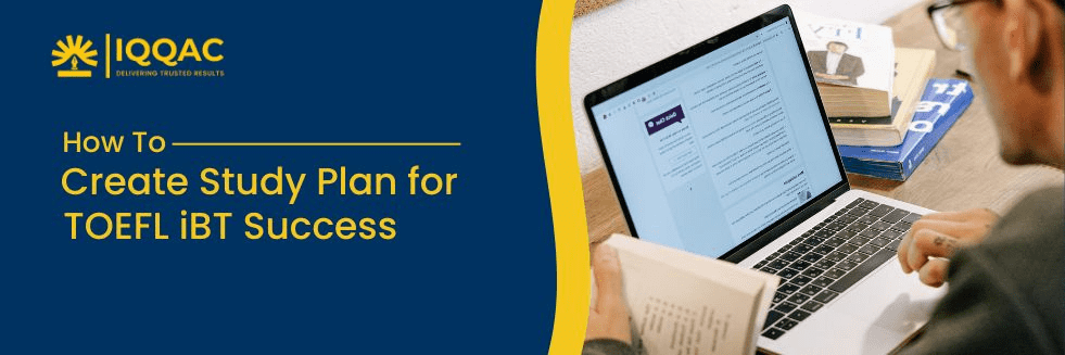 Student preparing with a TOEFL iBT study plan for exam success
