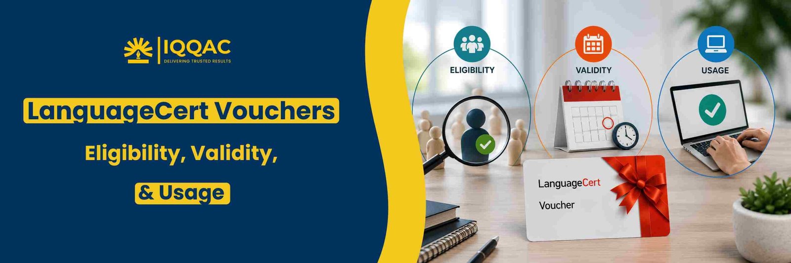 LanguageCert vouchers for eligibility, validity, and usage before booking an English language test.